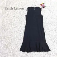 ラルフローレン　ロングワンピース　ウール100 ノースリーブ　ロングシーズン　M