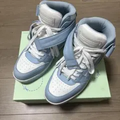 OFF-WHITE ハイカットスニーカー ライトブルー ホワイト