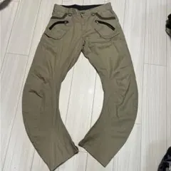 Y2K PPFM 立体裁断 バナナシルエット 変形 パンツ テック系 グランジ