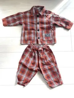 オレンジ系 チェック柄 フォーマル服 セット