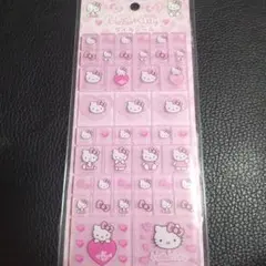 ハローキティ タイルシール ヒョウ柄 ピンク