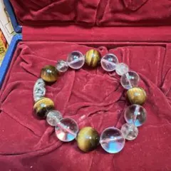 《金運UP》大珠タイガーアイ・クリスタルブレスレット