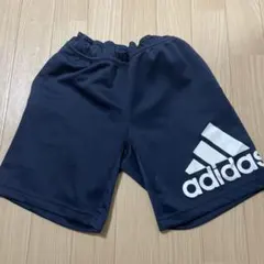 140 アディダス　ハーフパンツ　ネイビー