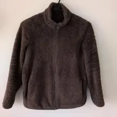 UNIQLO ファーリーフリースフルジップジャケット ブラウン Lサイズ