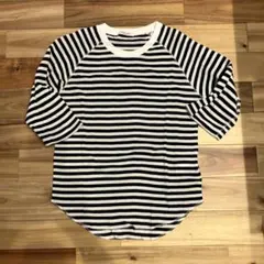 FREAK'S STORE ストライプ 五分袖 Tシャツ