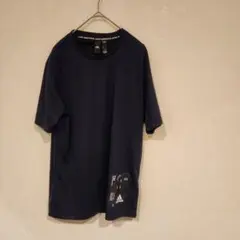 adidas　アディダス　メンズ　Tシャツ　ネイビー　Mサイズ