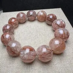 【82154】大玉 スーパーセブンルチルクォーツ 16mm ブレスレット 天然石