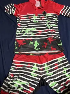 Nike Bristol 赤黒ストライプ セットアップ Mサイズ