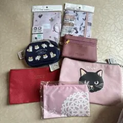 REUSSIR 猫イラストポーチセット