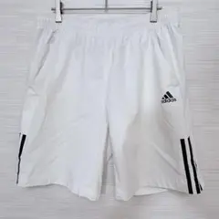 訳あり★adidas アディダス　ショートパンツ　L 白　ウエストゴム　迅速配送