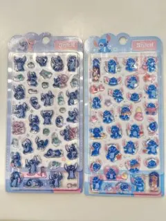 ディズニー スティッチ ぷっくりシール 2枚セット 立体