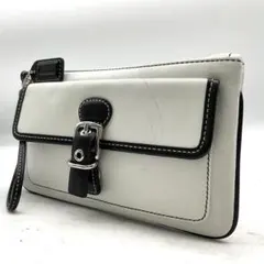 美品　COACH コーチ　クラッチバッグ　ソーホー　コートニー バックル