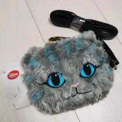 未使用アリスインワンダーランド　チェシャ猫ぬいぐるみパスケースポシェット3way
