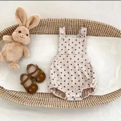 【新品未使用】betty ベディー ドットサロペロンパース