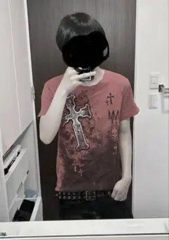 archive 00s ドクロ 十字架 グランジ パンク お兄系 半袖 Tシャツ