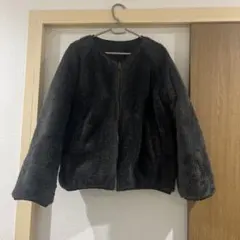 Samansa Mos2 リバーシブルキルティングボアジャケット