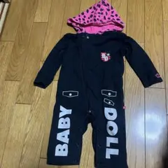 BABY DOLL フード付きロンパース 80