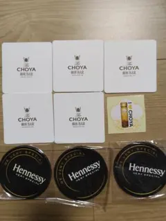 【限定】CHOYA梅酒、Hennessy　各種ノベルティ、ステッカー、コースターのサムネイル