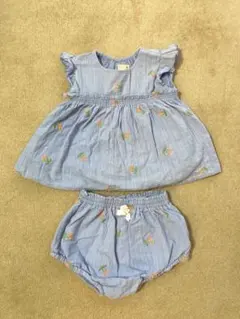 プティマイン　女の子　洋服上下セット　70 さくらんぼ