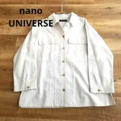nano・universe＊ナノ・ユニバース生成りオーバーサイズシャツジャケットのサムネイル