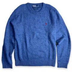 POLObyRalphLaurenVネックニットセーターラムウールワンポイント