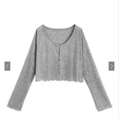 GRL シアーリブカーディガン ru1192 フリーサイズ