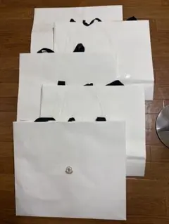 MONCLER ショップ袋 5枚セット ホワイト