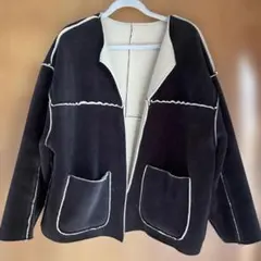 【FREAK'S STORE】コーデュロイボアジャケット　ノーカラー