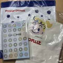 ミスタードーナツ　2026 福袋　スケジュールン、トートバッグ、タオル　原田治