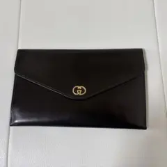 新品　GUUCI グッチ　GG 長財布　がま口　皮　ブラック クラッチ　激レア