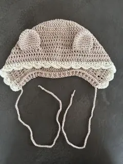 くまみみ ボンネット ハンドメイド