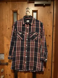 L ee ネルシャツワンピ