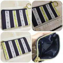 ハンドメイド キーポーチ ミナペルホネン好きに