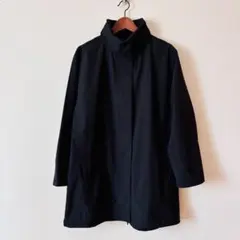 ユニクロ UNIQLO ブロックテックハーフコート ブラック