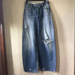 ZARA ダメージ加工 ブルーデニム 36