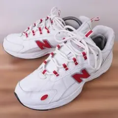 new balance 615 白赤 スニーカー US8/26.0cm a247