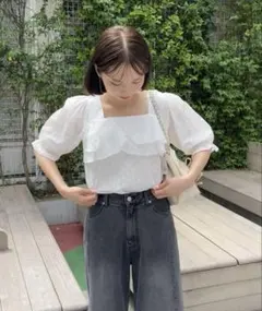 Flower フラワー ペタルラッフルブラウスのサムネイル