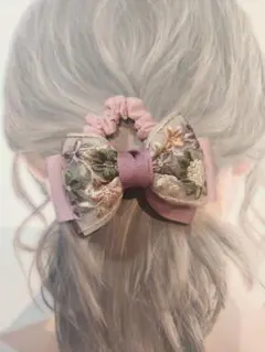 在庫整理SALE!!インド刺繍リボン　シュシュ