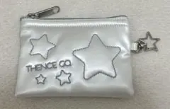 THENCE CO. スター刺繍 コインケース ホワイト