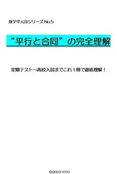 ※数学オリジナル単元別Part5　『“平行と合同”の完全理解』中学２年生　◎紙版