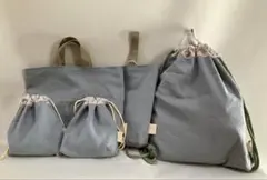 入園入学・通園通学セット　絵本袋・着替袋・シューズ袋・コップ袋