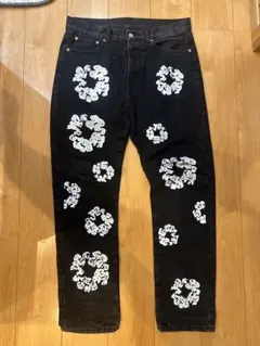 Denim tears × Levi's 501 ブラックデニム W32 L32 Denim Tears 銀座店 デニムティアーズ リーバイス 501 デニムパンツ