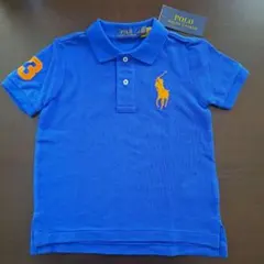 【新品未使用】ポロラルフローレン キッズ 半袖ポロシャツ ブルー 100