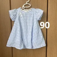 美品　シシュノン　ワンピース　小花　リボン　Aラインのサムネイル