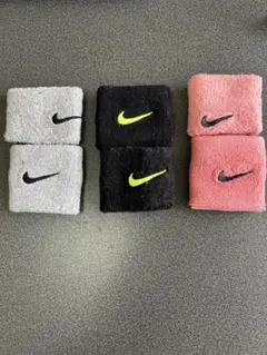 NIKE リストバンド セット ブラック ピンク グレー 部活 スポーツ
