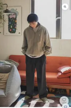 【BONBON】 ナイロンワイドパンツ B4004