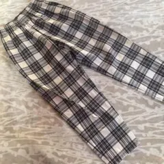 GU チェック柄 イージーパンツ