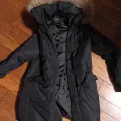 COMME CA ISM ブラックロングダウンジャケット