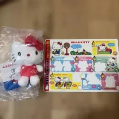 ハローキティ ぬいぐるみマスコットとシールセット