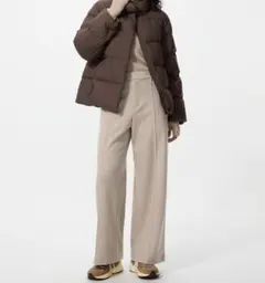 ブラッシュドジャージーワイドパンツ　ユニクロ